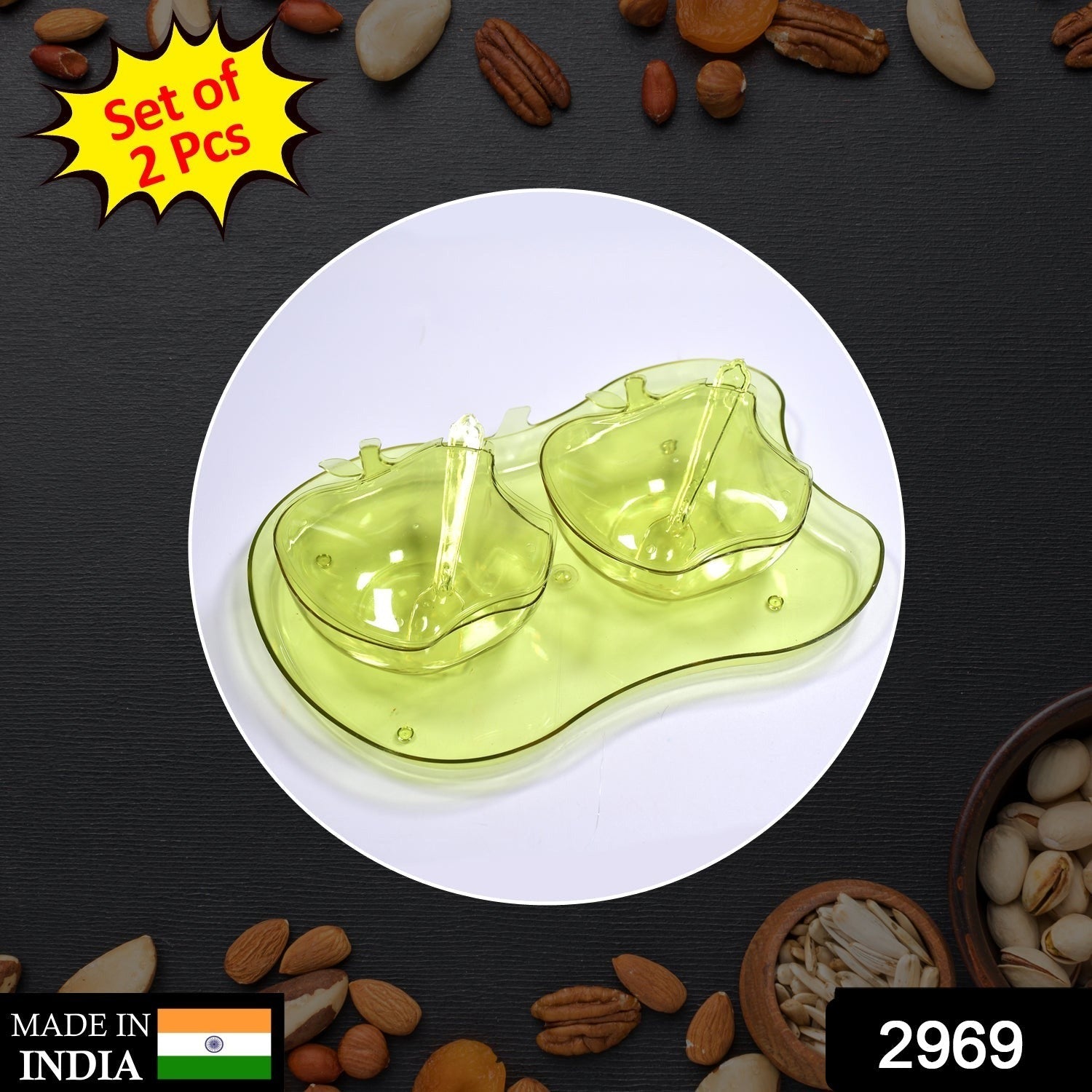 Apple Shape Serving Set – 2Pc Dinnerware | Indo Glow Secondary image