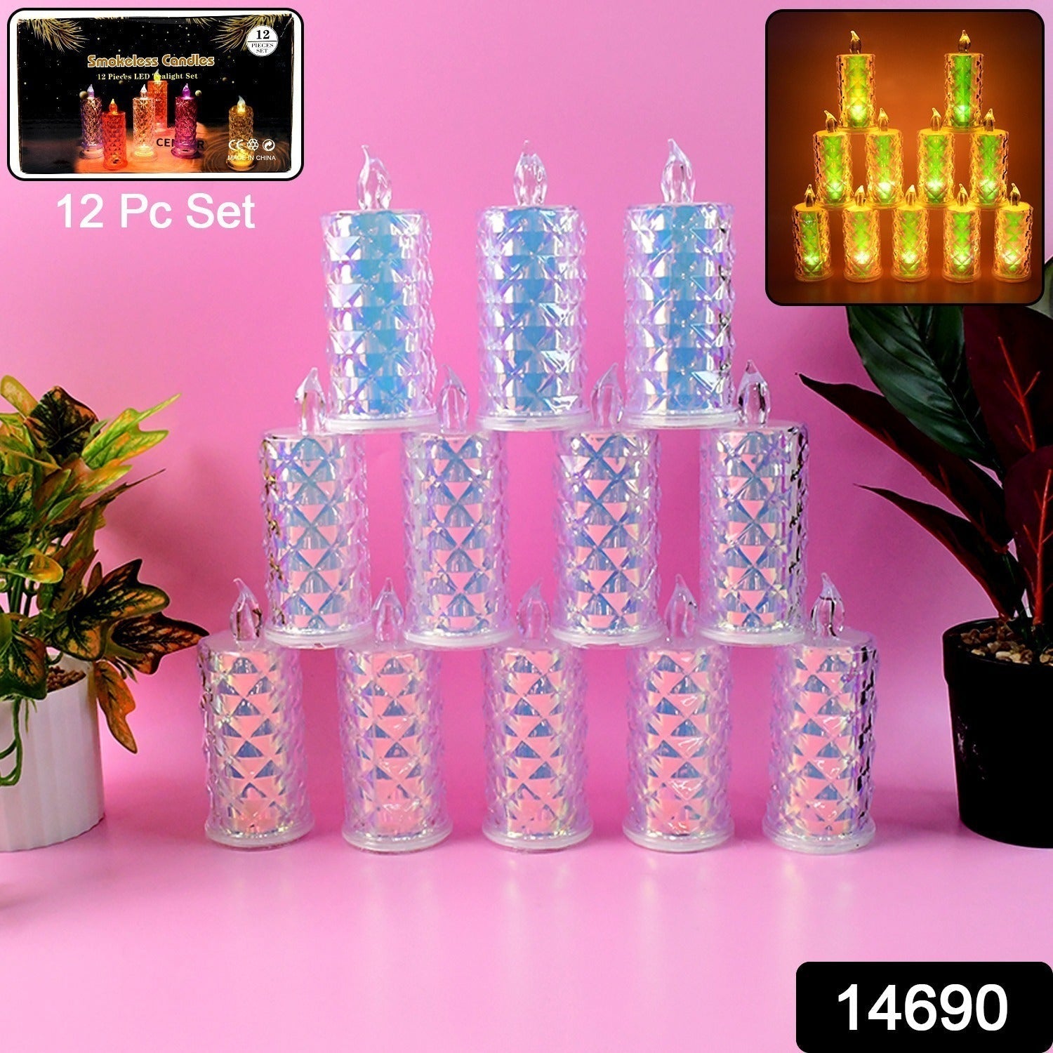 Smokeless LED Candles – Safe Flameless Set of 12 for Home Decor Secondary image