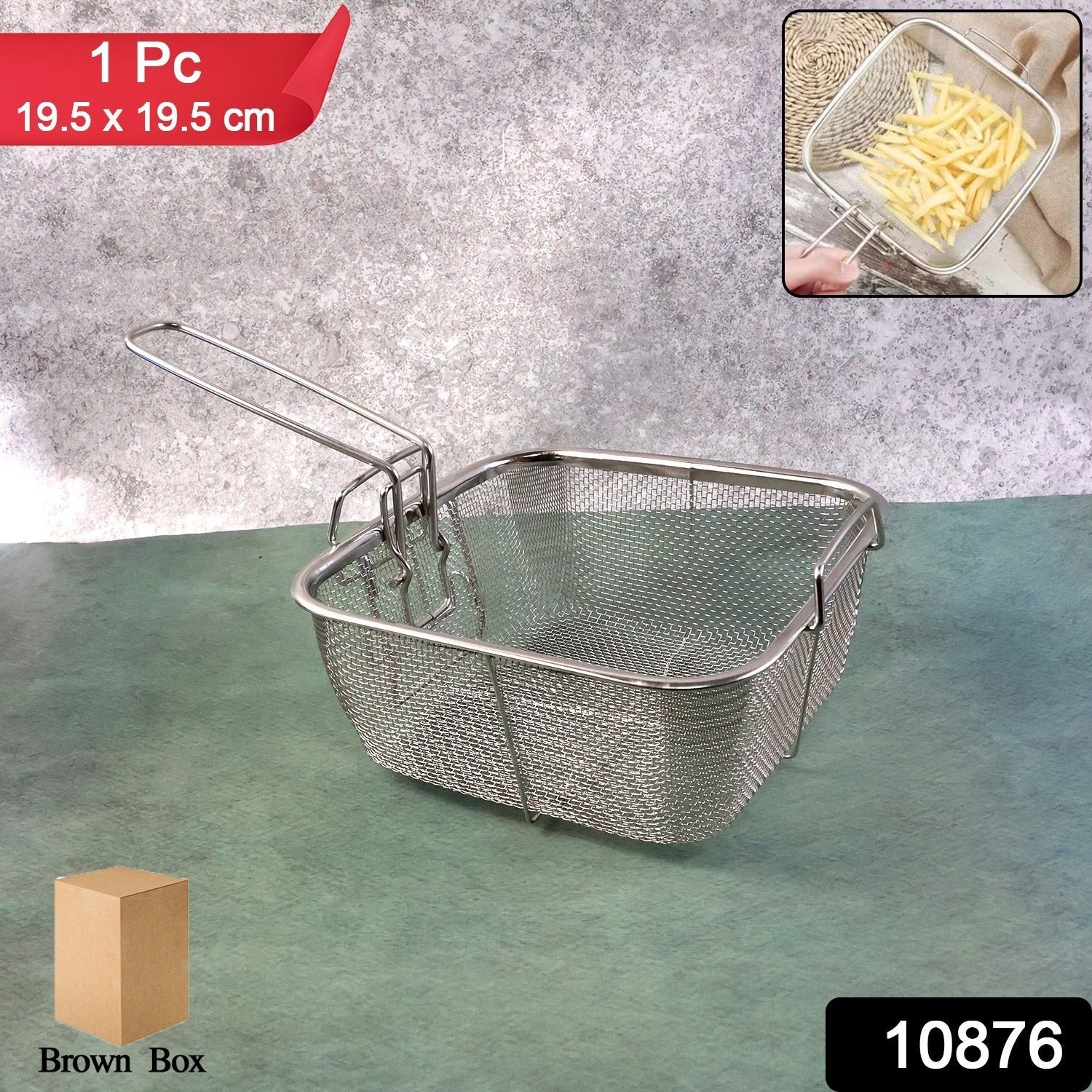Deep Fryer Basket – Stainless Steel with Long Handle for Safe Frying Secondary image