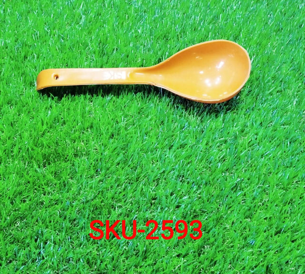 Simple yet elegant plastic serving spoon, showcasing its practical shape for serving various dishes.