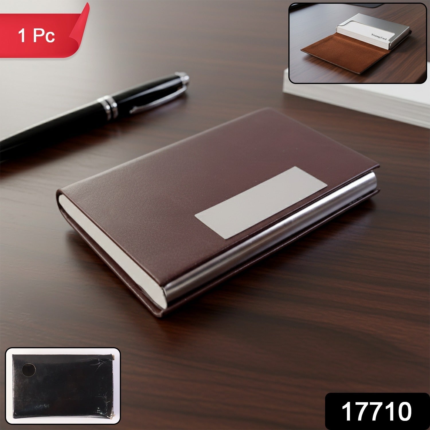 Premium Executive Business Card Holder – Magnetic Secure Closure Secondary image