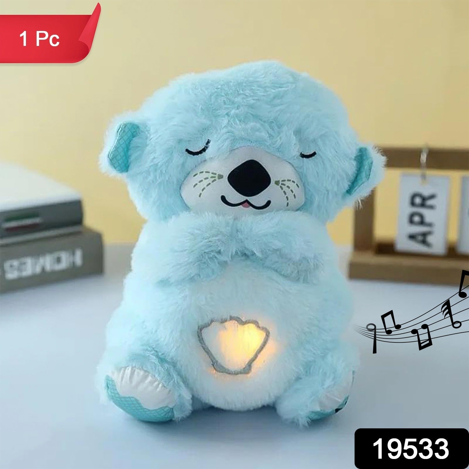 Musical Teddy Bear Plush Toy – Soft, LED Light & Soothing Music Secondary image