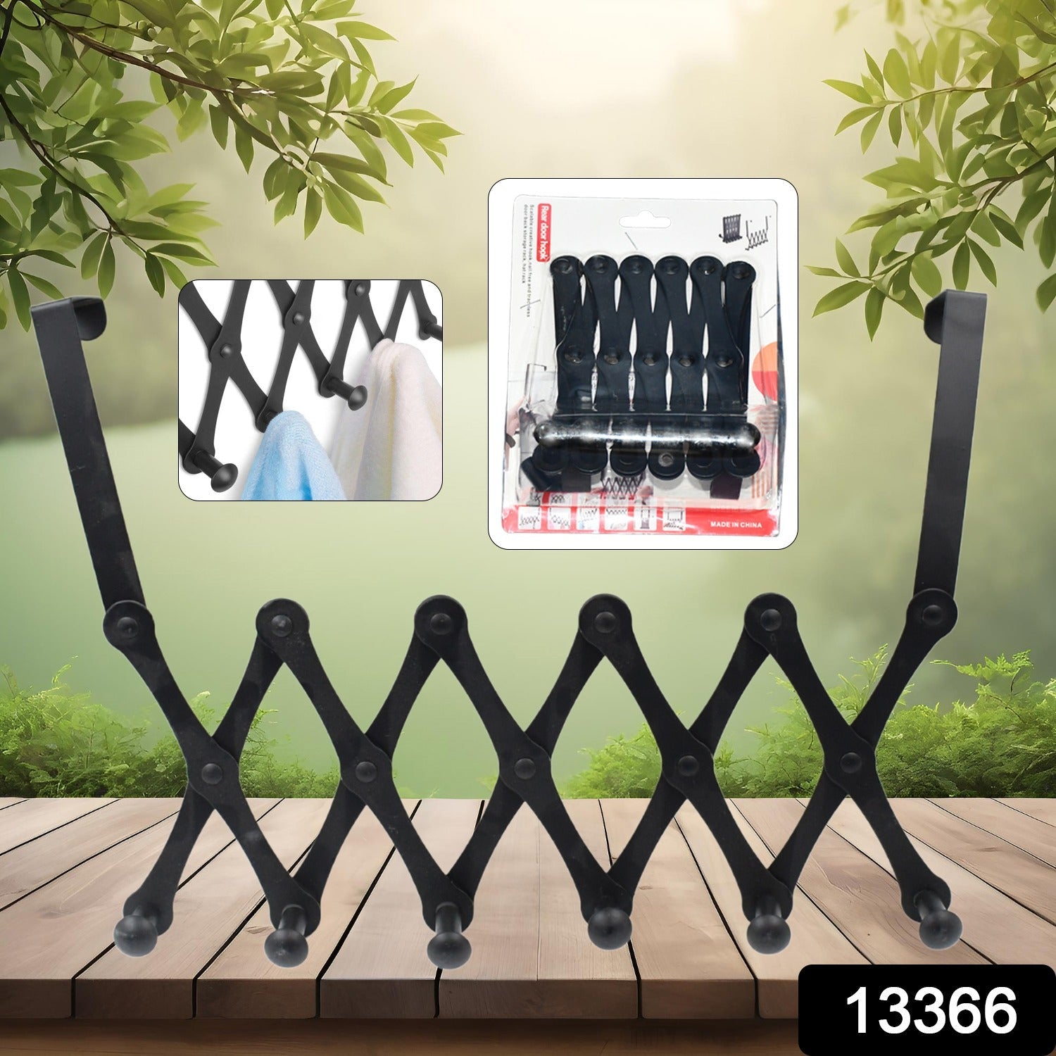 Door Hanger – 6 Hook Steel Coat Rack for Home Organization | GlimmerHome Secondary image