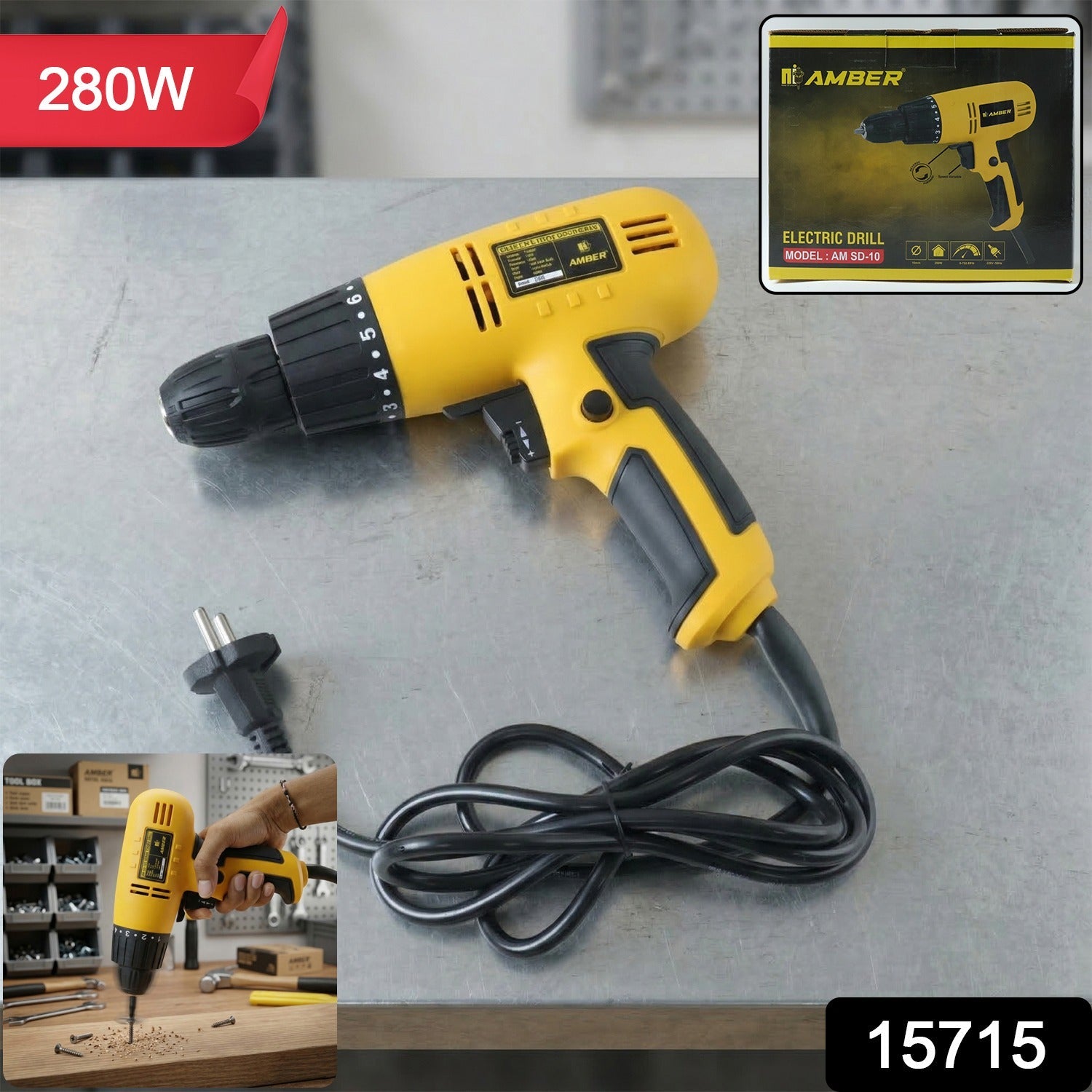 Electric Drill Machine – Compact & Powerful 280W for Versatile Tasks Secondary image