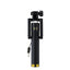 selfie stick with aux wire extended for a wide shot, perfect for group photos.