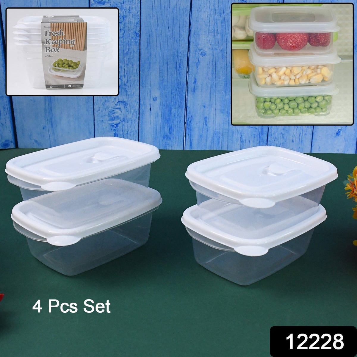 BPA-free clear food storage container with secure lid Main image