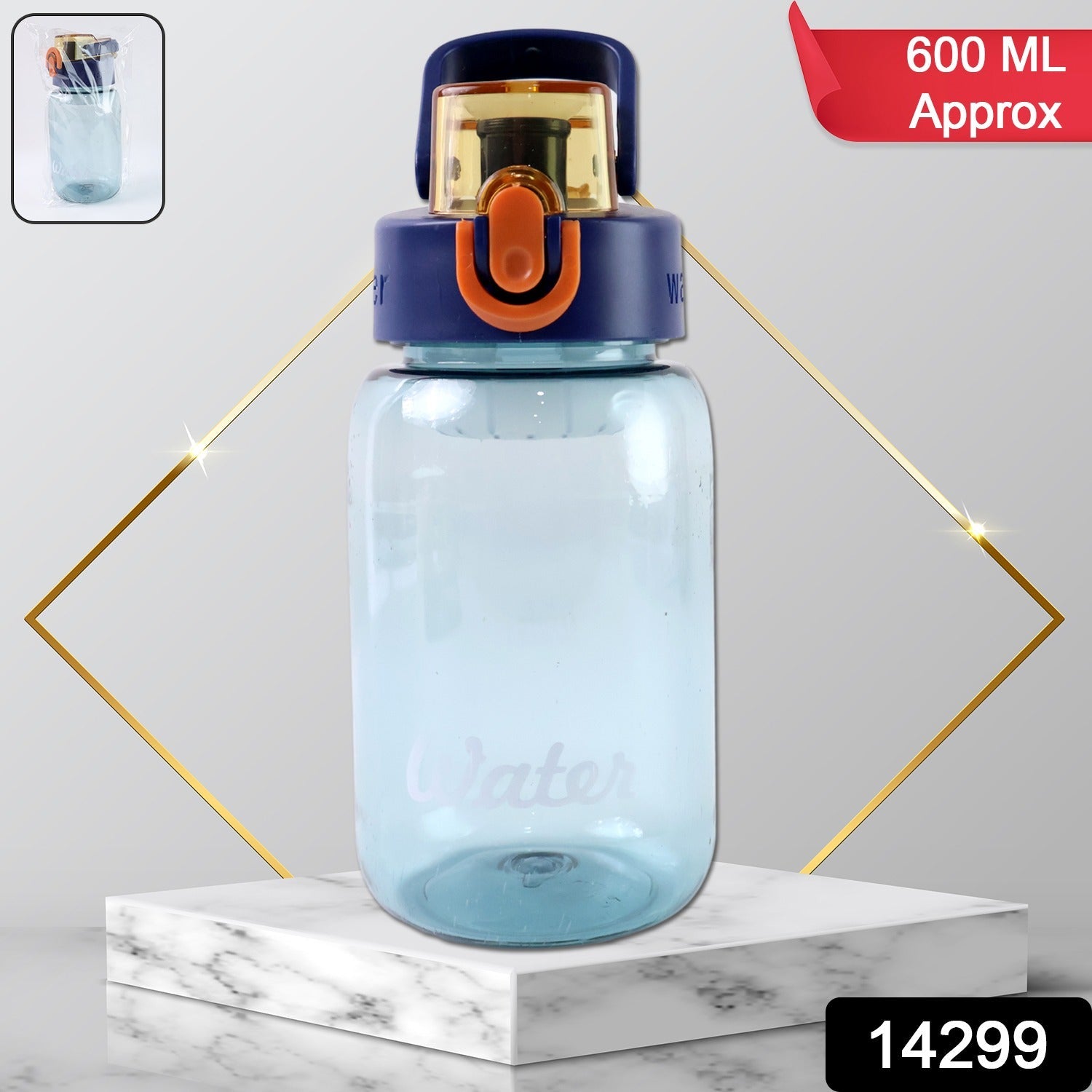 600ml Leak-Proof Plastic Water Bottle – Flip Cap with Safety Lock Secondary image