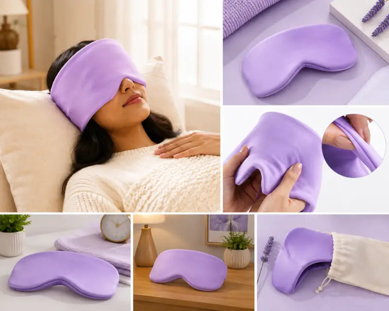 Premium 3D Sleep Eye Mask – Ultra-Soft Light Blocking Sleeping Mask with Comfortable Elastic Strap for Travel, Meditation & Relaxation
