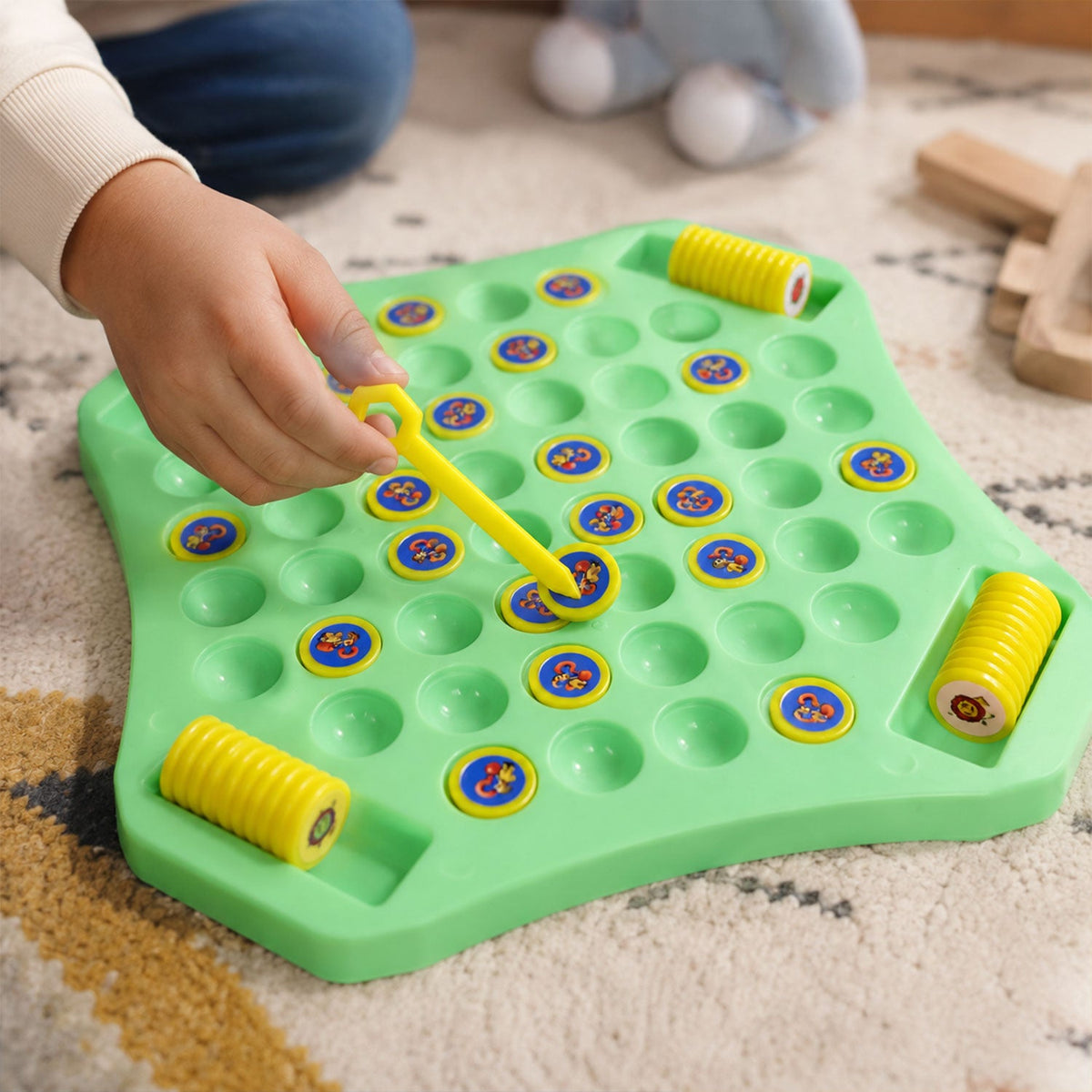 Educational puzzle game set with pop board and colorful matching stickers Main image