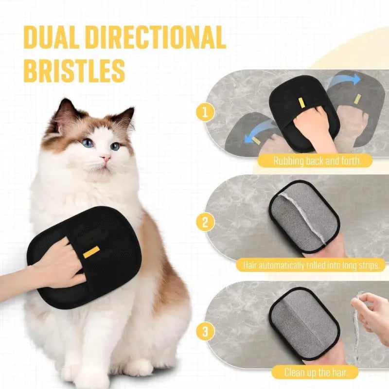 Pet Hair Removal Glove – Reusable Fur & Lint Cleaning Mitt for Cats, Dogs, Clothes & Furniture
