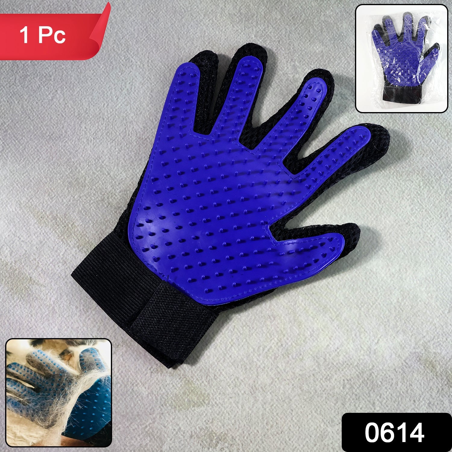 Pet Deshedding Glove – Gentle Grooming | Velvet Wipe Secondary image