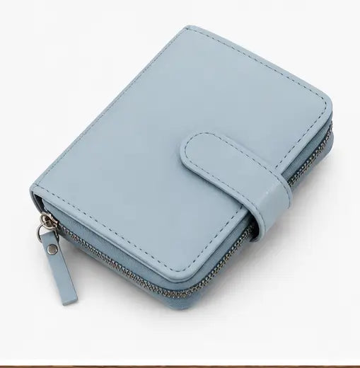 Small Women’s PU Leather Wallet – Multi-Compartment Zipper Wallet, Credit Card Holder & Coin Purse