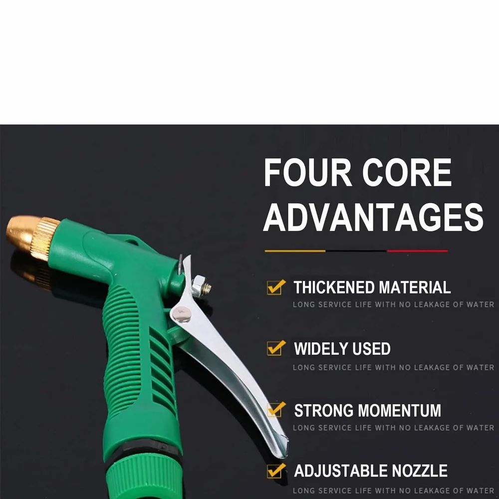 High Pressure Water Spray Gun Nozzle for Car, Plants Multi Functional for Gardening Car Washing, Plastic/Green Secondary image