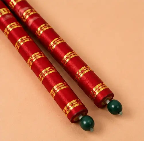 Pack of 2 Navratri Dandiya Sticks – Wooden Garba Dandiya Sticks for Boys & Girls