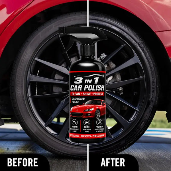 3-in-1 Car Dashboard Polish Spray | Clean, Shine & Protect Interior Polish for Dashboard, Plastic, Vinyl & Car Accessories