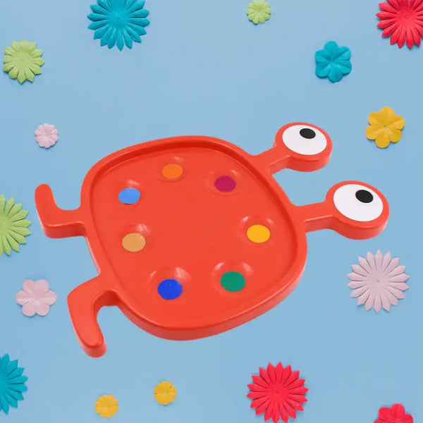 Fu Fu Monster Balance Ball Game – Kids Early Learning Skill Toy with Stick & Color Balls (Multicolor)