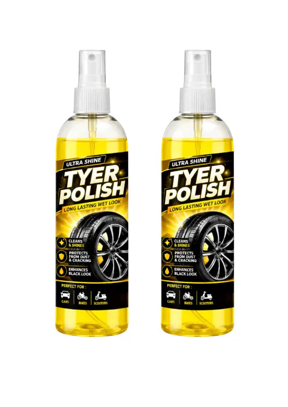 Ultra Shine Tyre Polish Spray | Long Lasting Wet Look Tire Shine for Cars, Bikes & Scooters Main image