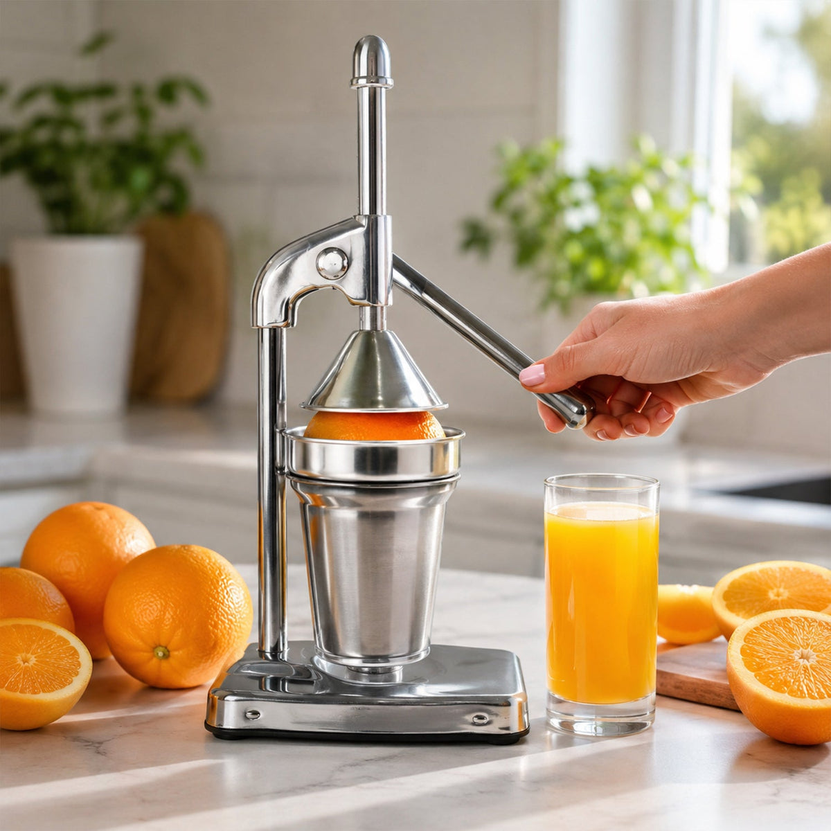 Heavy duty manual citrus juicer with ergonomic handle Main image