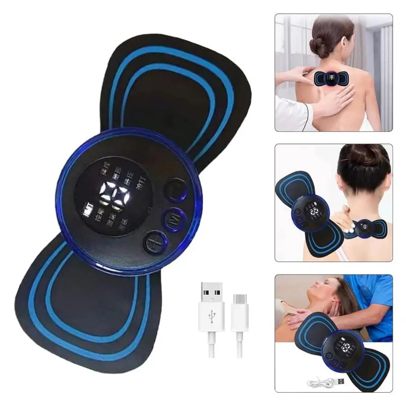 Portable USB Neck Massager Electric Neck Massager Automatic Massage Enhancer Mini Cervical Massager EMS Lymphatic Drainage Massage with Cable Main image