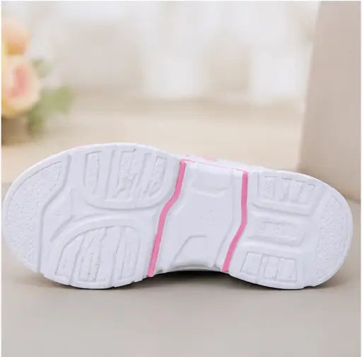 Stylish Printed Casual Shoes for Girls – Lace-Up Synthetic Shoes with Comfortable Rubber Sole