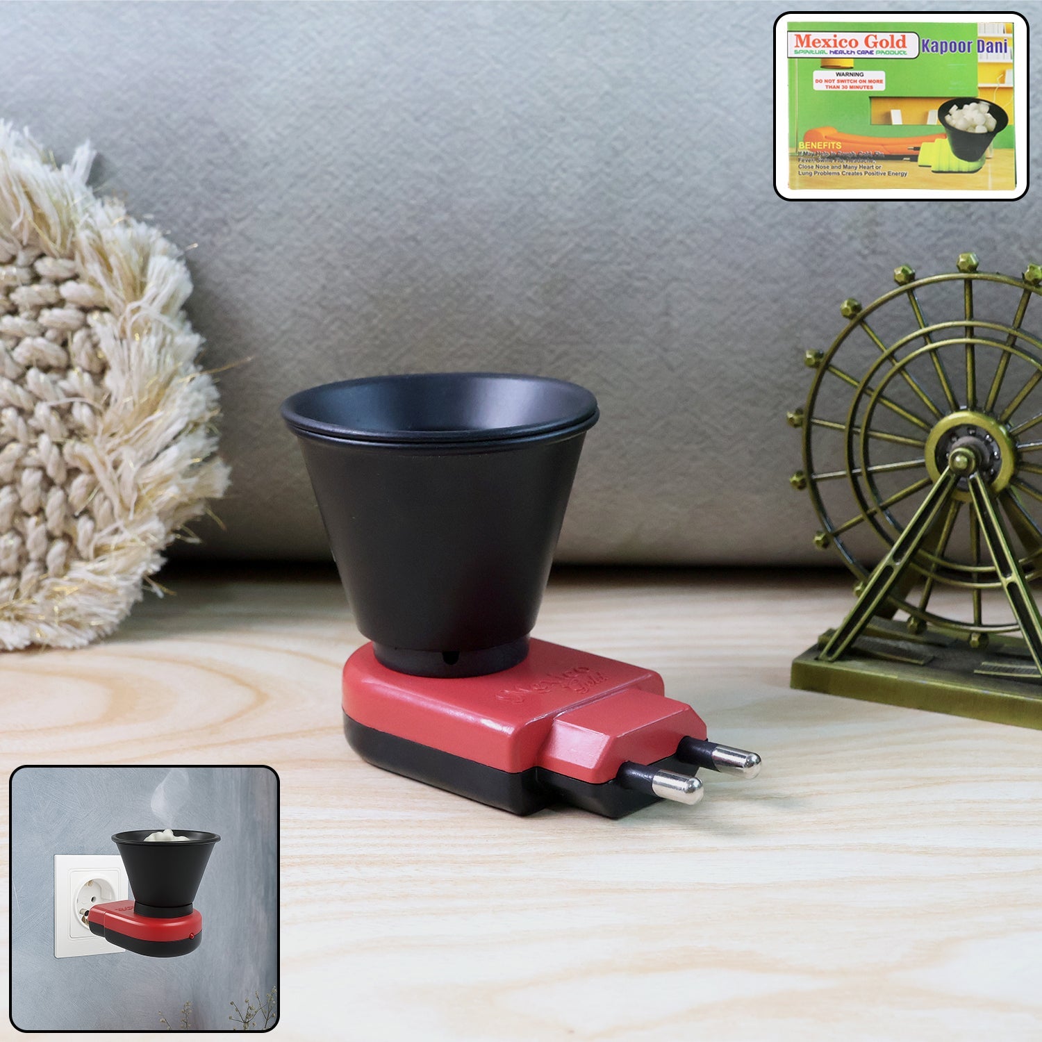 Electric Kapoor Dani Diffuser – Smoke-Free Camphor for Pure Air Secondary image