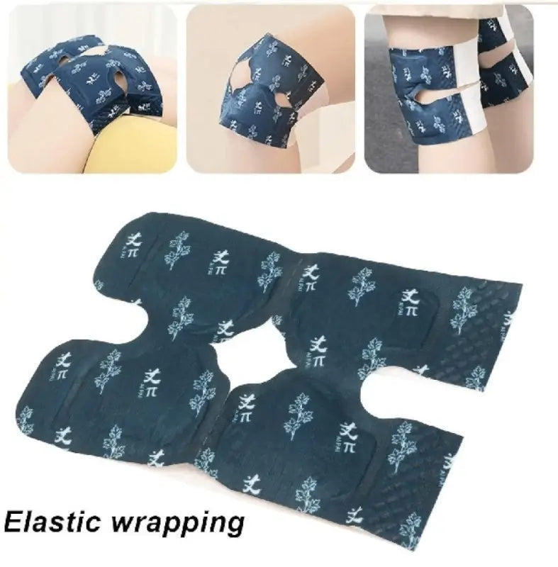 Hot Compress Self-heating Warming Patch Mugwort Warming Knee Patch Old Cold Leg Joint Pain Moxibustion Knee Warming Pain Relife Patch, Quick Heating Pain Relief Patches (Pack Of 1).