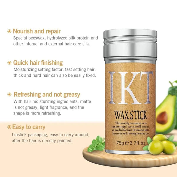 Wax Stick for Hair Styling – 75g Hair Wax Stick for Smooth, Frizz-Free & Flyaway Hair