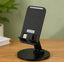 Adjustable Foldable Mobile Holder Stand – 360° Rotating Desktop Phone Stand with Non-Slip Silicone Grip