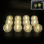 Set of 12 crystal style LED decorative lamps with warm yellow glow