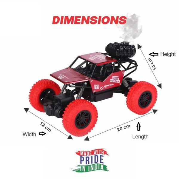 Adventure Awaits! Unleash Thrills with this Powerful 4x2 RC Monster Truck Toy – Race, Climb, Explore, Independent Suspension & Dynamic Smoke/Mist for Boys & Girls
