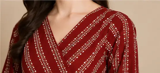 Women's Rayon Feeding Kurti – Printed A-Line 3/4 Sleeve Maternity & Nursing Kurta