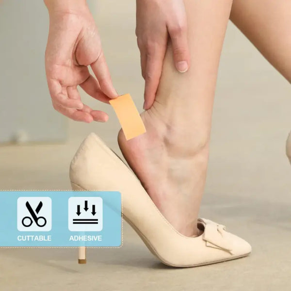 Waterproof Foot Care Sticker Heel Grip Tape, Multi-Purpose Anti-Slip Feet Pad Adhesive Heel Insole Cushion Shoe Tape Cushioned Protection Shoes Insoles Insert Sticker for Prevention and Heali