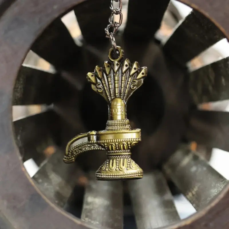 Lord Shiva Shivaling Metal Keychain – Trishul & Shivalinga Design Spiritual Key Ring for Devotees Secondary image