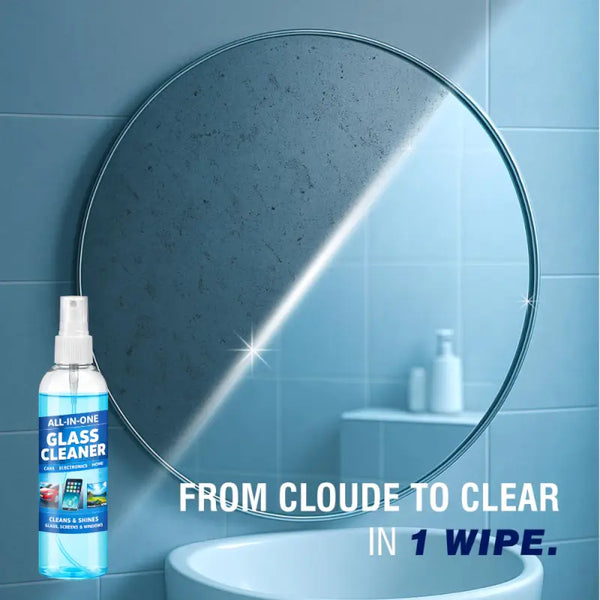 All-in-One Glass Cleaner Spray | Multi-Surface Cleaner for Car Glass, Mirrors, Windows, Mobile Screens & Electronics