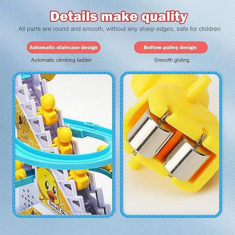 Duck Climb Stairs Toy – Electric Musical Duck Climbing Track with Lights for Kids