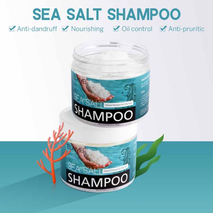 Natural Nourishing Oil Controlling Deep Repairing Hair Softening Cleaning Sea Salt Shampoo (Pack of 2) Secondary image