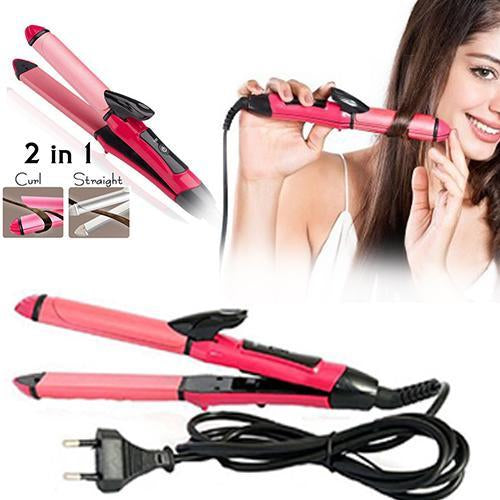 2-in-1 Hair Straightener & Curler – Ceramic Plates | Calm & Curl Secondary image