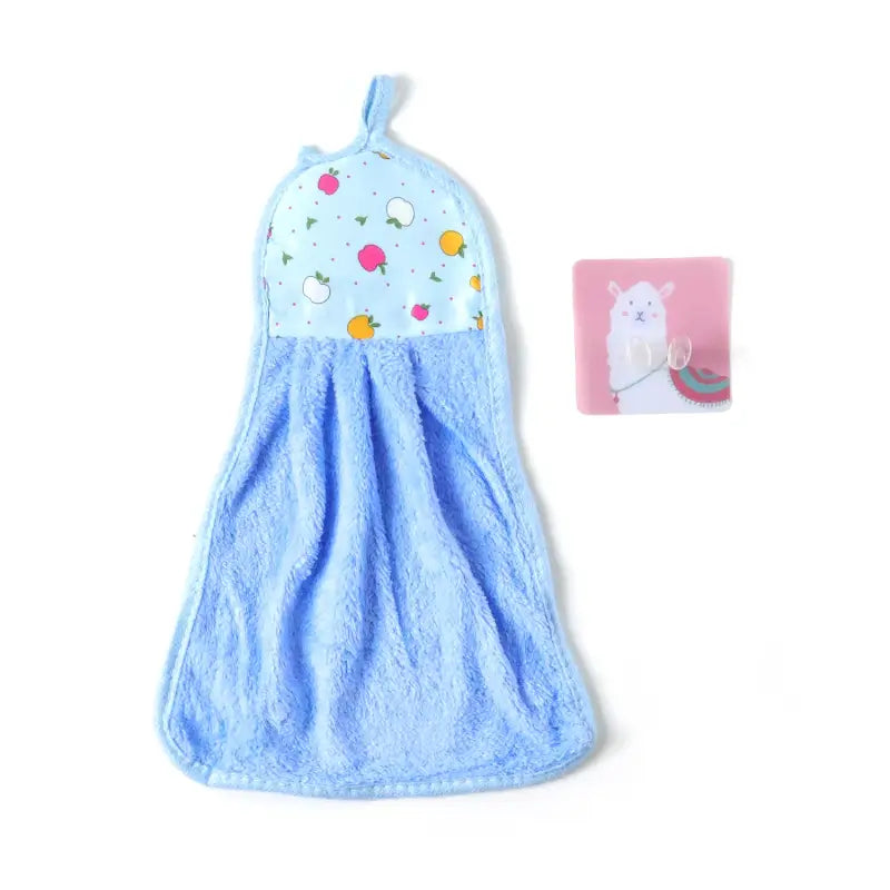 Soft Microfiber Hanging Hand Towel – Quick-Dry Kitchen & Bathroom Towel with Hanging Loop