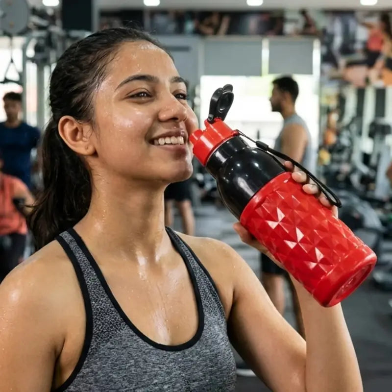 400 ML Sports Water Bottle – Leakproof Flip Top Lid with Carry Strap for Gym, Running & Travel