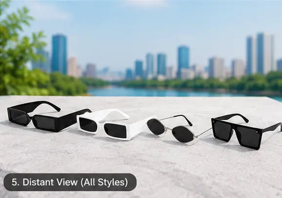 Combo Pack of 3 Unisex Sunglasses – Stylish UV Protection Fashion Shades for Men & Women