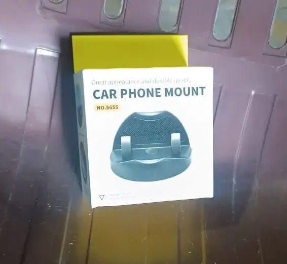 Car Phone Holder – 2-in-1 Anti-Slip Dashboard Mobile Stand with Temporary Parking Number Display
