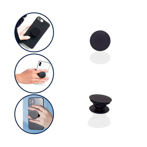 Close-up view of a mobile pop socket providing a comfortable and secure hold.