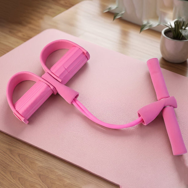Active use of pull rope resistance exerciser for full body workout