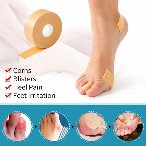 Waterproof Foot Care Sticker Heel Grip Tape, Multi-Purpose Anti-Slip Feet Pad Adhesive Heel Insole Cushion Shoe Tape Cushioned Protection Shoes Insoles Insert Sticker for Prevention and Heali