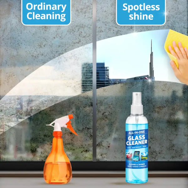 All-in-One Glass Cleaner Spray | Multi-Surface Cleaner for Car Glass, Mirrors, Windows, Mobile Screens & Electronics