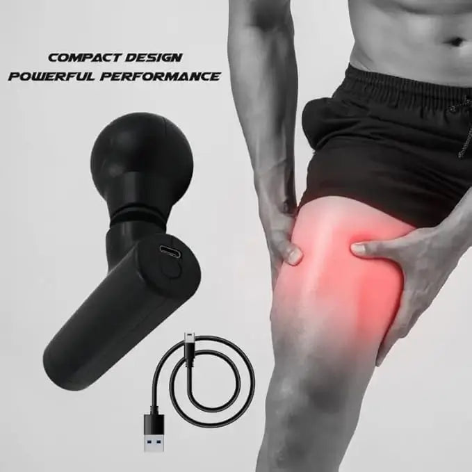 Mini Fascia Massage Gun | Portable Rechargeable Deep Tissue Muscle Massager for Body Pain Relief & Recovery