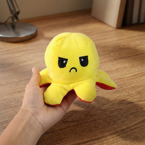Mini reversible octopus plush toy adding charm to home or office