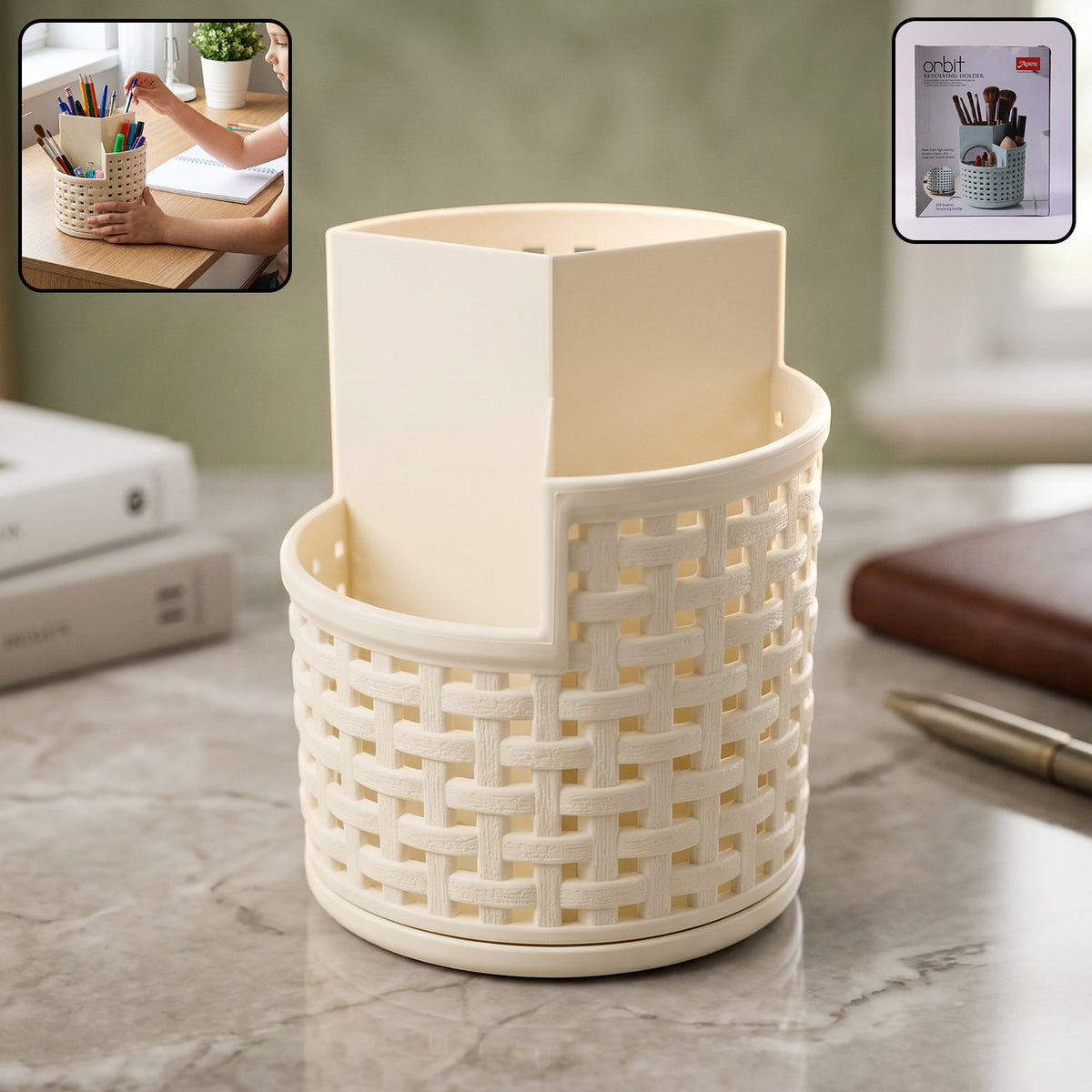 Apex Orbit revolving organizer stand with 360-degree rotation for versatile storage Main image
