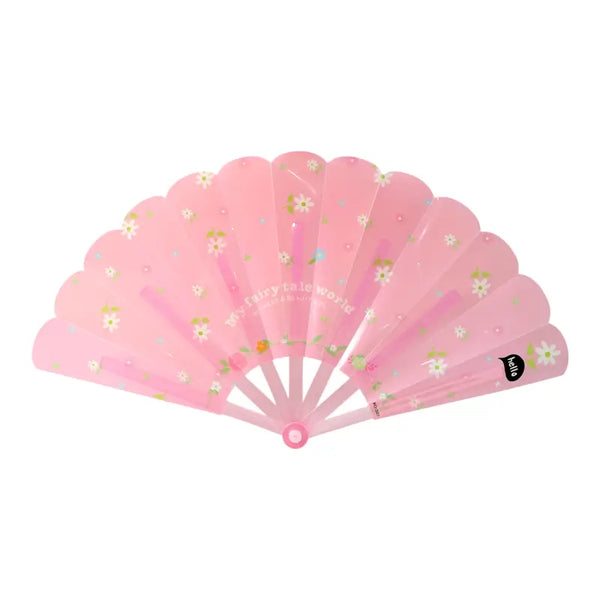 Foldable Hand Fan – Lightweight Floral Print Portable Handheld Fan for Girls & Women