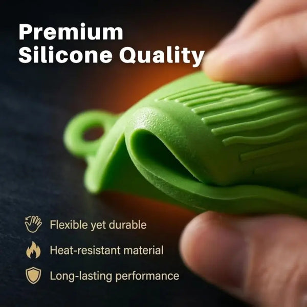 Silicone Pot Holder Oven Gloves – Heat Resistant Kitchen Mitts for Cooking & Baking
